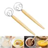 Large Hand Danish Dough Whisk Bread Mixer Stainless Steel Cake Pastry Dough Mixer Stick Egg Beater Kitchen Baking Blender Tools