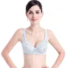 Vrouwen Zomer Sexy Ultradunne Perspectief Bras V-hals Push Up Borst Pad Kant Nylon Ademend Elasticiteit Comfortabele vrouwen Bras L220726