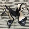 summer Women sandals Luxury Designer classic Buckle Genuine leather shoe Strap big size shoes 35-42 top quality High heels sandal Free postage