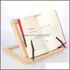 Other Desk Accessories Wood Book Stand Holder Adjustable Portable Wooden Dhdlp