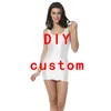 3D -printen DIY aangepaste vrouwen S Kleding Tanktop Jurk recht mouwloze kwaliteit High Drop Pack 220707