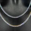 Hiphop 18k Gold Iced Out Diamond Chain Collece Cz Теннисное ожерелье для мужчин и женщин 42767622937063