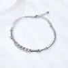 Bracelet manchette Moissanite 925 Bracelettes simples en argent sterling pour les filles en gros de Def White Moisanites Bijoux en pierre