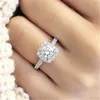 Ailmay deslumbrante noivado brilhante anéis