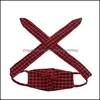 Designer-Masken Housekee Organization Home Garden Buffalo Plaid Stirnband 3D-gedruckte Karo-Gesichtsmaske Haarband Frauen Winter Warm Dust Respira