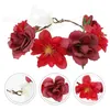 Decoratieve bloemen Kransen Bloemhoofdtooi Hoofdband Kroon Kroon Simulatie Wedding Bridal Hair Garland Floral FakeCorative