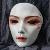 Parti Maskeleri Çin tarzı Hanfu El Boyalı Kadınlar Masquerade Cosplay Kostümleri Peking Opera Tam Yüz 220826