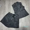 Vrouwen PD Nylon Vesten Shorts Summer Mouwloze trainingspakken Twee stukken Set Outdoor Street Style Girls Vest Shorts Clothing