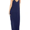 Kvinnor Solid Long Beach Maxi Boho Dresses Summer Casual Spaghetti Strap Dress Clothing W220315