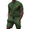 Chándales de diseñador para hombre Conjunto de verano para hombre Traje de chándal Camiseta de color sólido informal Manga corta Y pantalones cortos Conjuntos de 2 piezas Moda para hombre Joggers de fitness Trajes de entrenamiento