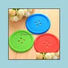 1000Pcs Round Sile Coasters Button Cup Mat Home Drink Placemat Tableware Coaster Cups Pads 5 Colors Drop Delivery 2021 Mats Table Decorati