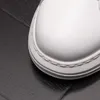 Zapatos de vestir de boda de negocios blancos de alta calidad Diseñador de lujo Parte inferior gruesa Hombres con cordones Zapatillas de deporte casuales Moda Punta redonda Mocasines para caminar