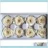 Bröllopsdekorativa kransar FESTICE Party Supplies Home Garden1 Högkvalitativ bevarad blommor Immortal Rose 4 cm diameter Mödrar Dag av evigt