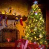 ديكورات عيد الميلاد الذهب الأخضر الأحمر نجمة جارلاند بهرج النجوم الدعامة الأسلاك الأسلاك الزخارف الزفاف حفل الزفاف الملحق