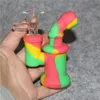 Bruciatore di olio di silicone narghilè gorgogliatore di vetro bruciatori di bong d'acqua tubi dab rig per fumare mini becher inebriante Bong