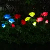 Dekorative Blumen Kränze im Freien Künstliche Rose Solar Power LED Rasenlampe Hof Feiertagsdekoration