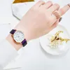 腕時計のシンプルなビンテージ小さなダイヤル時計甘いマグネットメッシュストラップスポーツローズゴールドリスト時計ギフトファッション女性監視hect22