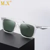 MX نظارة شمسية للجنسين مربع نظارات الشمس خمر نظارة شمسية مستقطبة للنساء الرجال W3399 220510