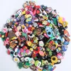 wholesale 30-50-100Pcs Mixed Cartoon Random Different Shoes Charms Fit Croc Shoes/Wristbands Children Party Birthday Gift