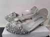 Hoge hiel meisjes kristal trouwschoenen feest prinses baby meisje dans sandalen kinderen hakken formele schoenen g220523
