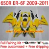 مجموعة Fairings لـ Kawasaki Ninja 650r Er 6 F 650 650 R Body Er6 F Er6f 09 10 11 Bodywork 17No.13 ER-6F 6F 650-R 09-11 COWLIN