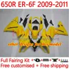 Kit di muratura per kawasaki ninja 650r er 6 f 650 650 r corpo ER6 f er6f 09 10 11 carrozzeria 17no.18 ER-6 F ER 6F 650-R 09-11 Cowling ER-6F 2009 2010 2011 OEM Faiting Blue Black