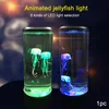 Table Lamps Jellyfish Lamp LED Night Light Remote Control Color Changing Home Decoration Lights Aquarium Birthday Gift For Kids USB Charging