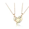 Collane con ciondolo 1 paio Collana coppia magnetica per gli amanti Charm Love Heart Donna Uomo Gioielli da sposa San Valentino GiftPendant