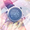 Céu azul estrelado data automática relógios masculinos luxo moda masculina couro aço cinto movimento quartzo masculino tempo lazer luminoso montre de luxe relógios de pulso presentes