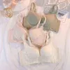Yaz Yeni Kadın Sütü Set Yok Çelik Yüzük Nefes Alabilir İnce Bardak Büyük Boy iç çamaşırı Dantel Moda Seksi Toplanan Tüp Üst L220726