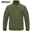 TACVASEN Volledige Zip Up Tactische Leger Fleece Jas Militaire Thermische Warme Werkjassen Heren Safari Uitloper Windjack 220727