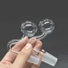 Bent Glass Pipes 10mm 14mm 18mm Male Female Joint Pyrex Glass Oil Nail Adapter Pipe for Dab Rig Bong Cheapest