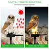 Solar Owl Garden Light Lead Led Lead Lamp for Garden Decoration Archair Anvishing Lighting Outdoor Solar Lamp Post J220531