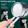 Heads Turbocharged Shower Head filter 3 Mode Flow Adjust With Small Fan High Pressure Spray Nozzle rain Water Saving shower Accessorie 2