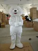 White Polar Urso Mascot Traje Halloween Christmas Christmas Festa de Festa de Dos Desenhos Animados Personagem de Desenhos Animados Roupa Terno Adulto Mulheres Vestido Carnaval Unisex Adultos