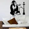 Väggklistermärken Animal Monkey Sticker Hookah Relax Arabic Home Decor Art borttagbar affisch Mural Fashion Ornament DECALS W359Wall Stickerswall