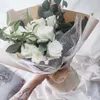 Koreanska gör-det-själv-blomsomslagsnät Presentförpackningsmaterial Bukett Floristtillbehör Kraftpapper Bröllopsdekoration 50cm*5 yard 220328