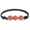 Bracelet de basket-ball tricoté en cire, Tennis, Rugby, garçons et filles, artisanat de sport