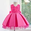 Western-Style Girls Dress Exquisite Princess Tutu Pure Cotton Foder Söta barn Performance Clothing Y220510