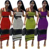 Hurtownie Designer Kobiety Ubrania Sexy Bodycon Paski Sukienki Europejski i Amerykański Klub Nightclub Hot Ekran Przędza Szwy szczelne Dresses