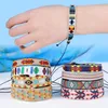 Pulsera de amistad tejida de cuerda bohemia para mujer, pulseras bohemias de hilo de colores trenzadas hechas a mano a la moda para niñas