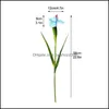 Decorative Flowers Wreaths Festive Party Supplies Home Garden 56Cm Simation Iris Flower Artificial Plants Blue Fake Or Decor Grain Wedding