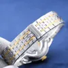 Orologio da uomo Movimento meccanico automatico Vetro specchio Cassa cinturino in acciaio inossidabile Quadrante in ceramica Classico unico