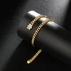 Catene 6-14mm Acciaio inossidabile Rotondo Cubano Miami Collane CZ Zircon Box Lock Grande catena d'oro pesante per uomo Hip Hop Rapper JewelryChains