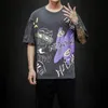 T-shirt da uomo Fashion Graffiti T-shirt a maniche corte con vernice a mano O-Collo T-shirt casual estiva Stampa divertente Hip Hop Top T-shirt M-5XL