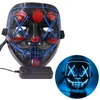 Maschera di Halloween a luce fredda a LED led Glowing Black V Attività per feste per adulti Pasqua Divertenti giocattoli per il viso Sorpresa all'ingrosso Grande sconto in magazzino