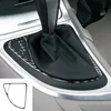 Fibra de carbono adesivos automáticos engrenagem mudança de painel caixa de carro acessórios preto para BMW 1 série E81 E82 E87 E88 2008-2013