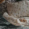 120 120 cm gf baby bomullsfiltar mjuka blommönster vintage stil wrap matning burp tyg halsduk baby saker 220527