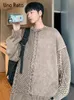 Una Reta Vintage Uomo Maglioni Inverno Abbigliamento uomo Casual Pullover Streetwear Alta qualità Hip hop Cotone lavato Maglione lavorato a maglia T220730