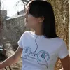 Fixsys Angekommen Weiß Punk Damen T-Shirt Frauen Lustige Grafik Gedruckt Kurzarm Rosa Tops T-Shirts T-Shirt Für Mädchen Lose